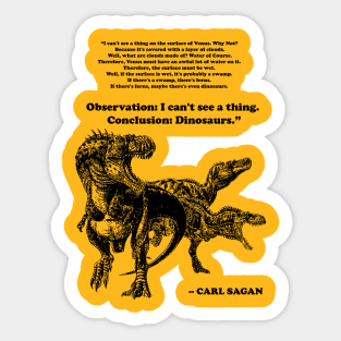 Conclusion: Dinosaurs [Black] Sticker